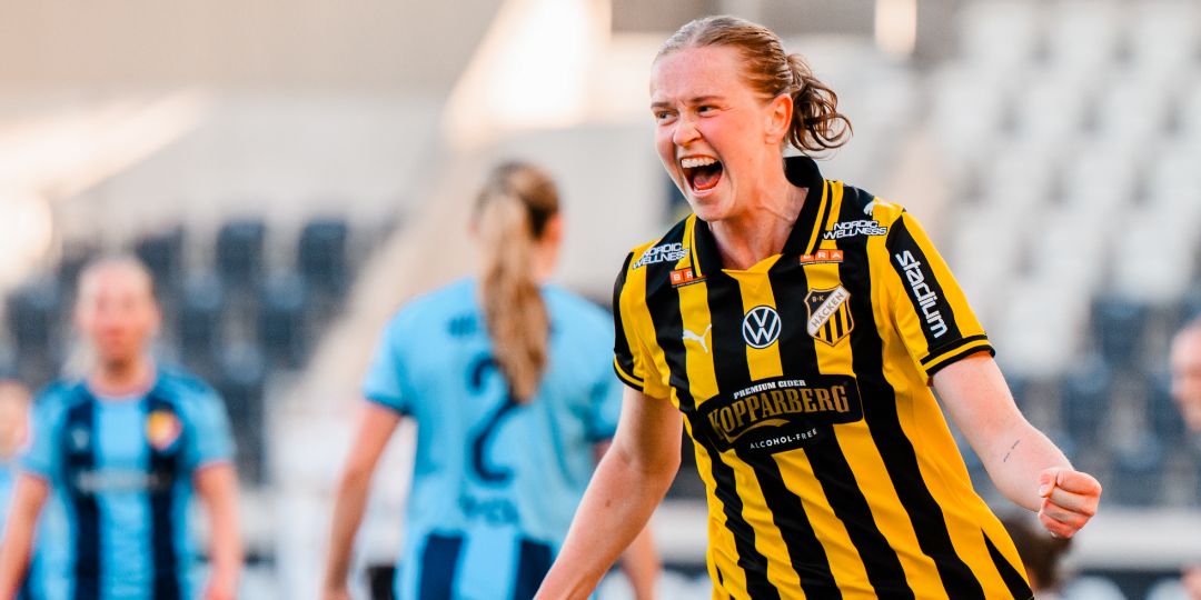 Emma Östlund blev en av målskyttarna mot Djurgårdens IF